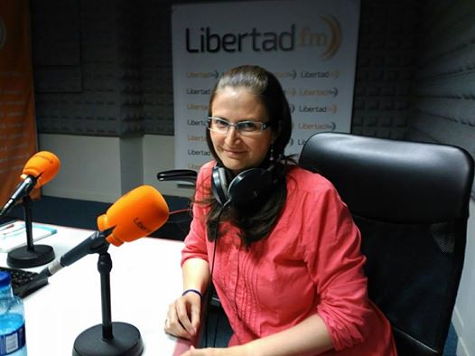 Laura Puerto en el estudio de in vitro libertad